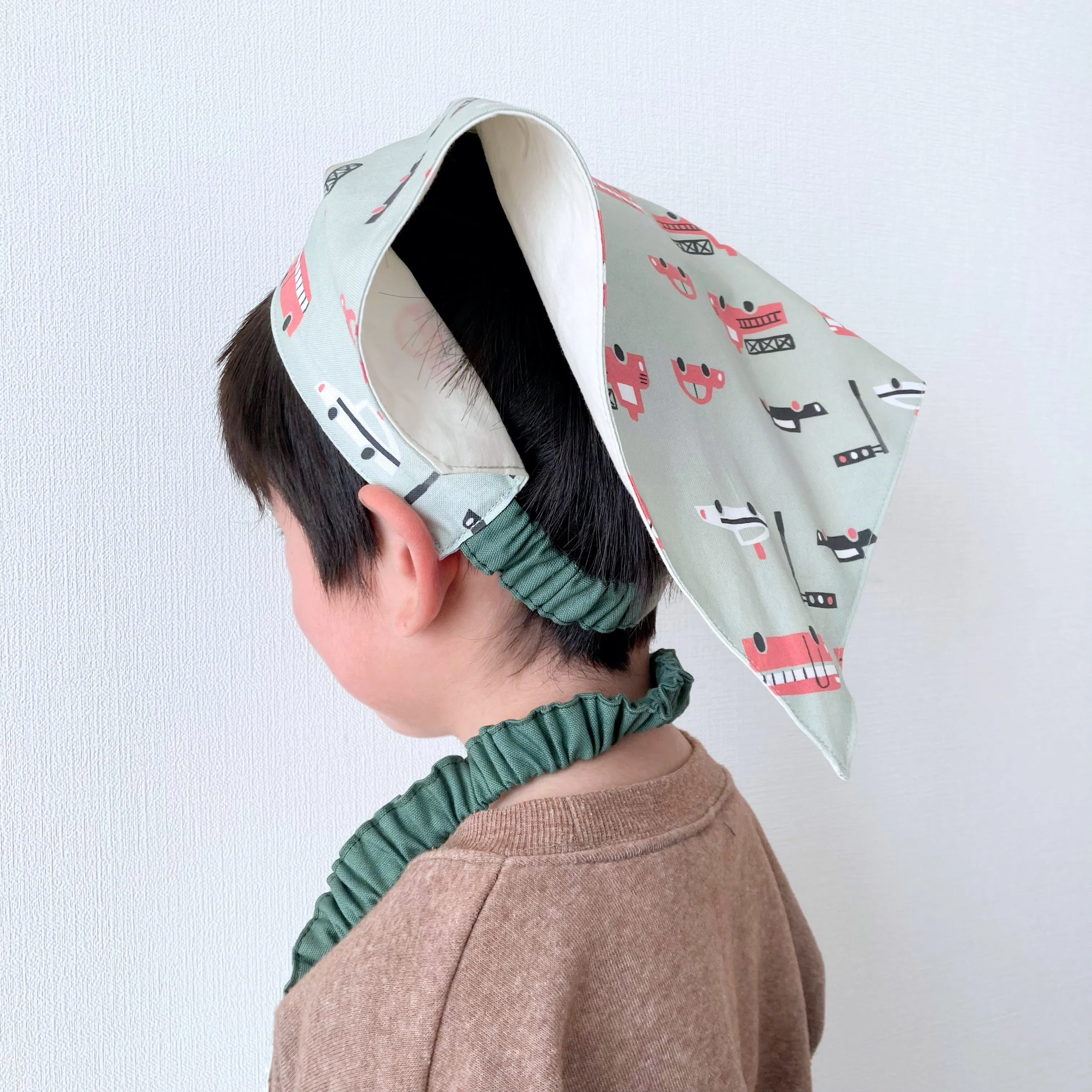 無料記事】kidsフリーサイズ＊ゴム紐三角巾の型紙｜nahoppe_handmade