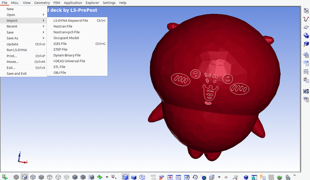 OpenRadiossに入門してくりまんじゅうを引っ張ってみた|豆腐メンタルな豆腐