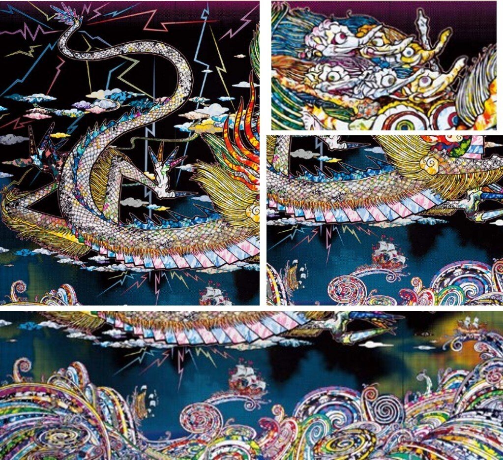 『大和魂』彫刻技法緻密【谷嵐山】白釉釘彫雲龍網目模様図外縁染付飾脚長方鉢・巾13.0cm 大和魂』彫刻技法緻密谷嵐山白釉釘彫雲龍網目模様図外縁