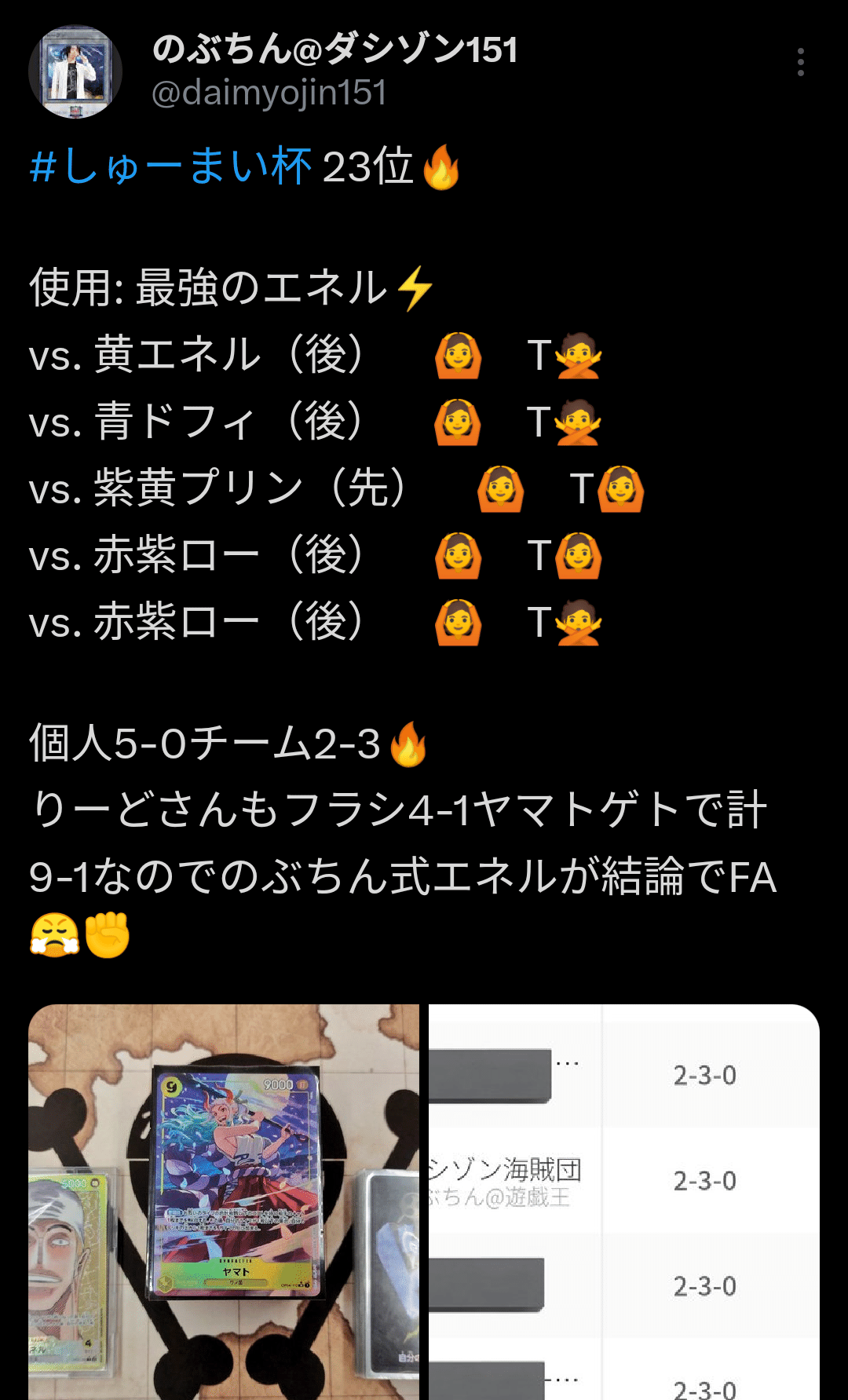 フラシ優勝&入賞】8弾最強雷鳥型エネルの解答【しゅーまい杯個人