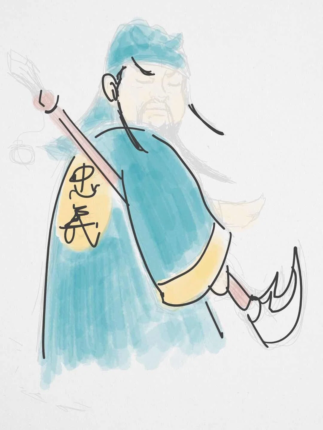 たまにイラストを描く。（2） 関羽｜古原貴大