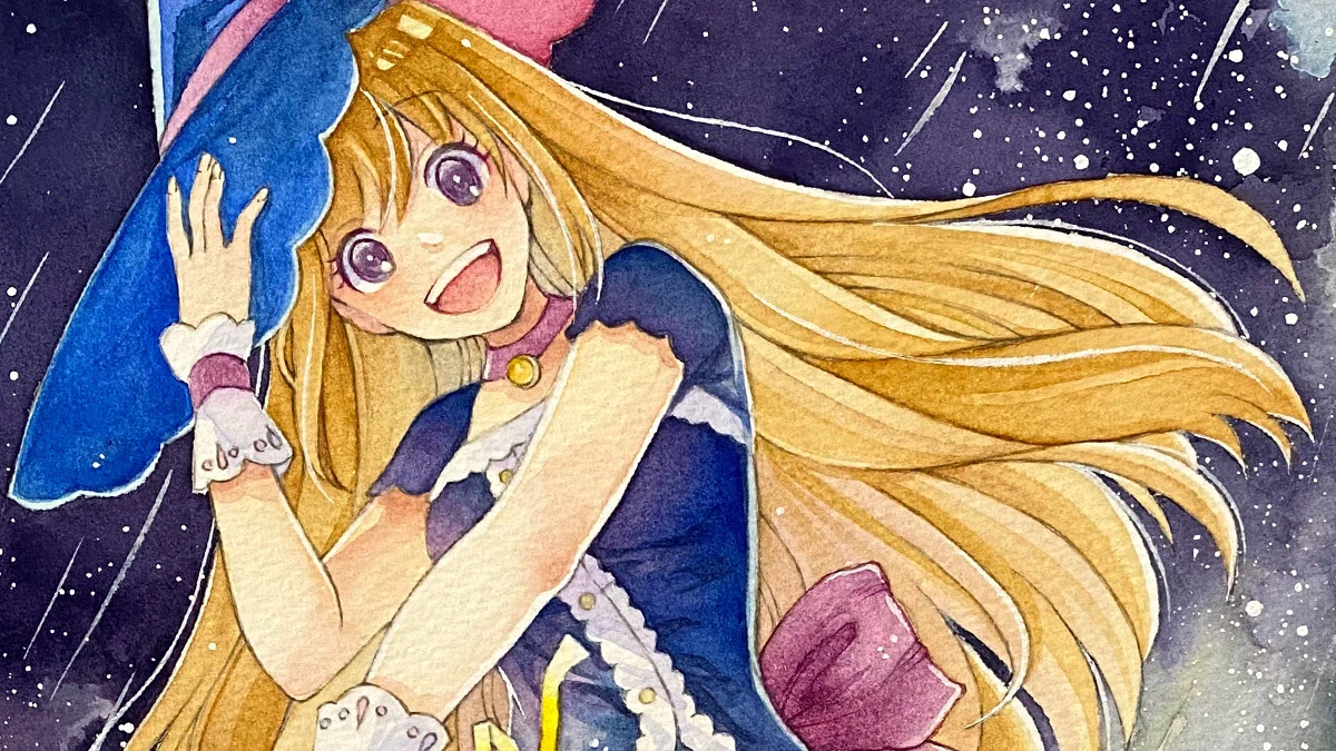 透明水彩】星降る宙の魔法【制作過程】｜わたりしゅうこ