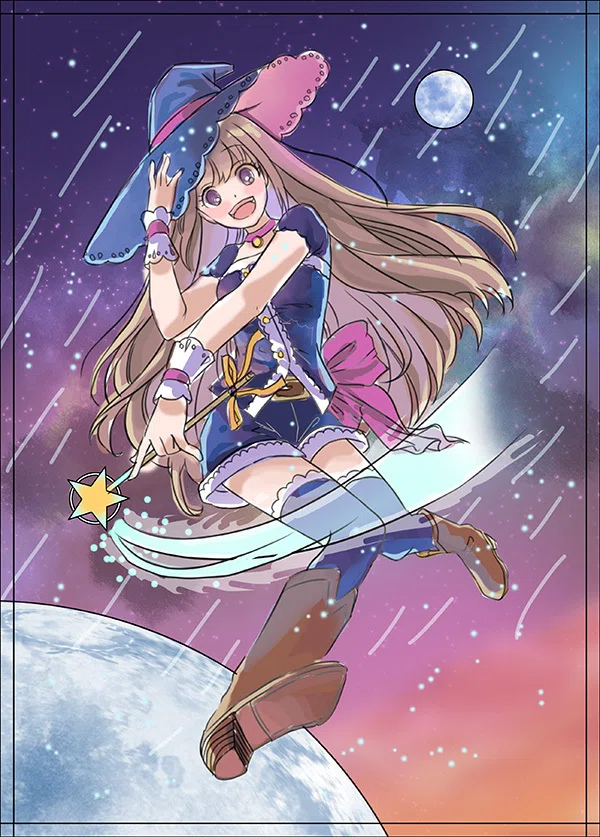 透明水彩】星降る宙の魔法【制作過程】｜わたりしゅうこ