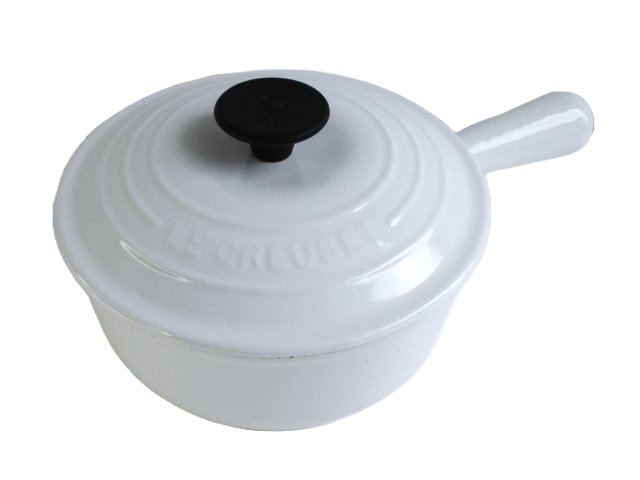 【廃盤・レア】ル・クルーゼ 18cm ソースパン　ホワイト 廃盤・レア】ル・クルーゼ 18cm ソースパン ホワイト