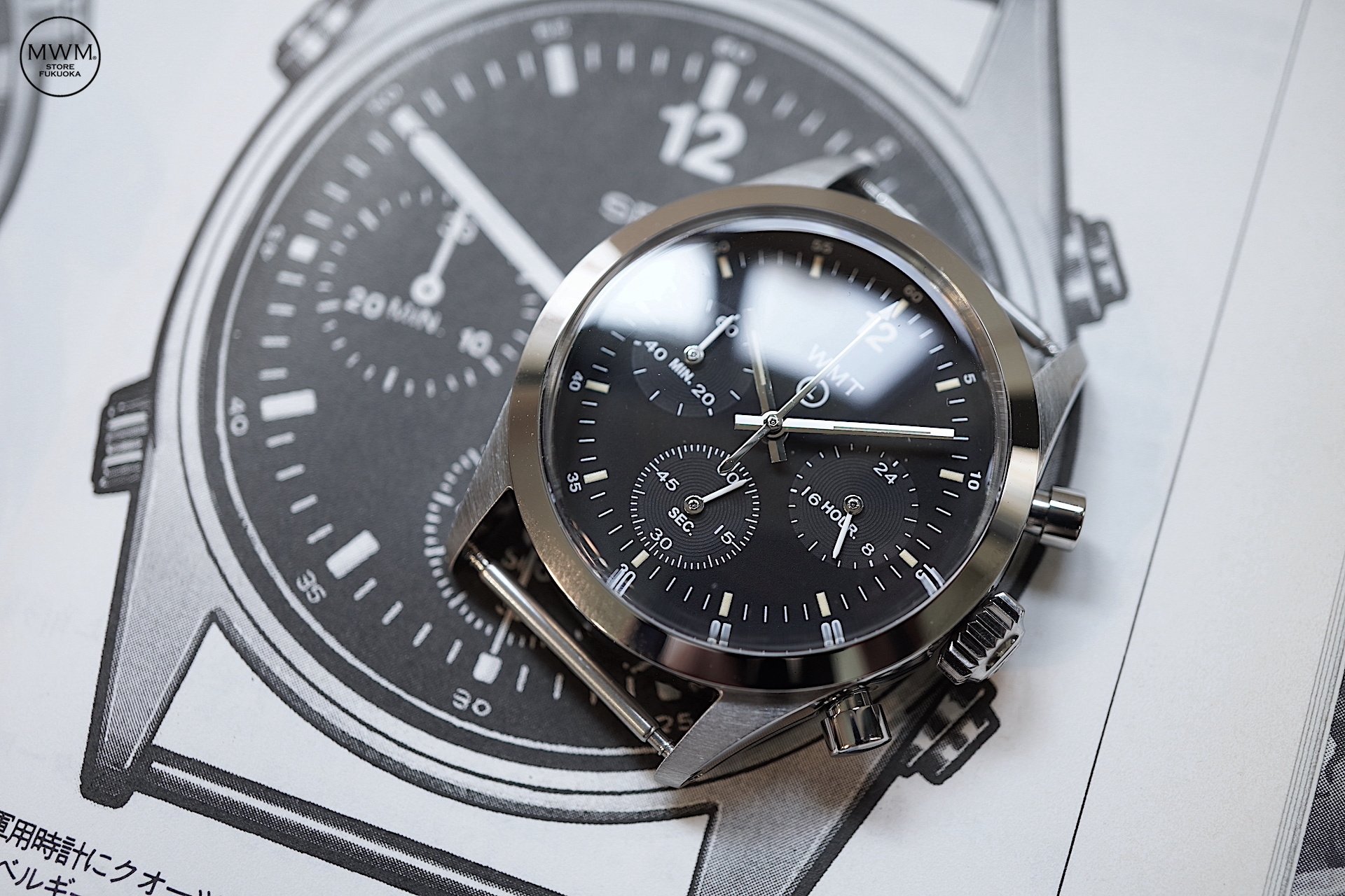 80s RAF(イギリス空軍）クォーツパイロットクロノグラフを、60s