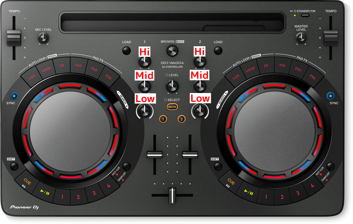 DJ機材 Pioneer ddj-wego4 DDJ-WeGO4-K (archived) WeDJ対応 2ch DJコントローラー (black