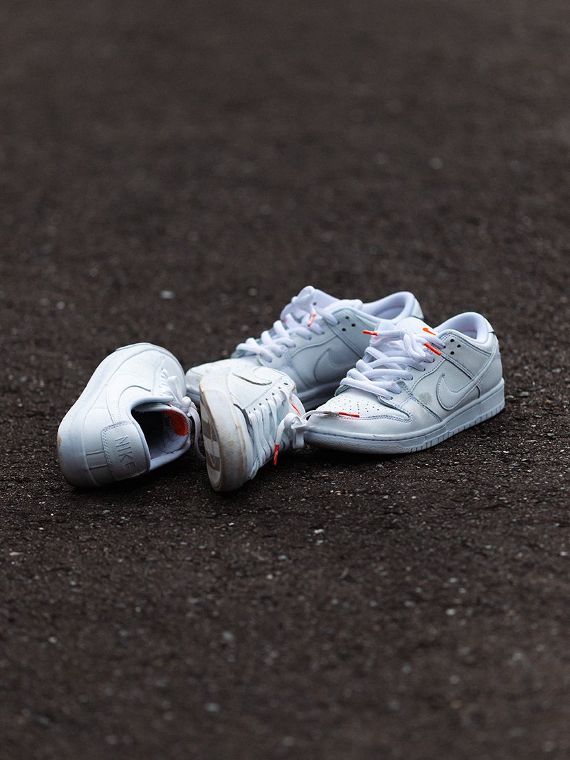 NIKE SBの真っ白のシューズ、スケボーにできてファッションにできない