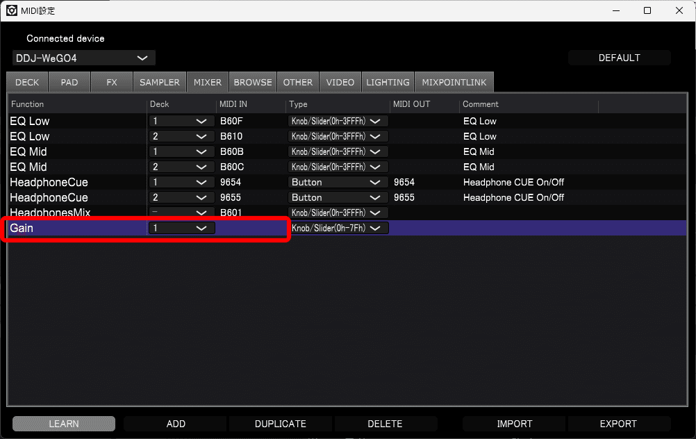 DDJ-WeGO4を使いやすくする設定例(3Band EQとGAINの設定)｜RYU
