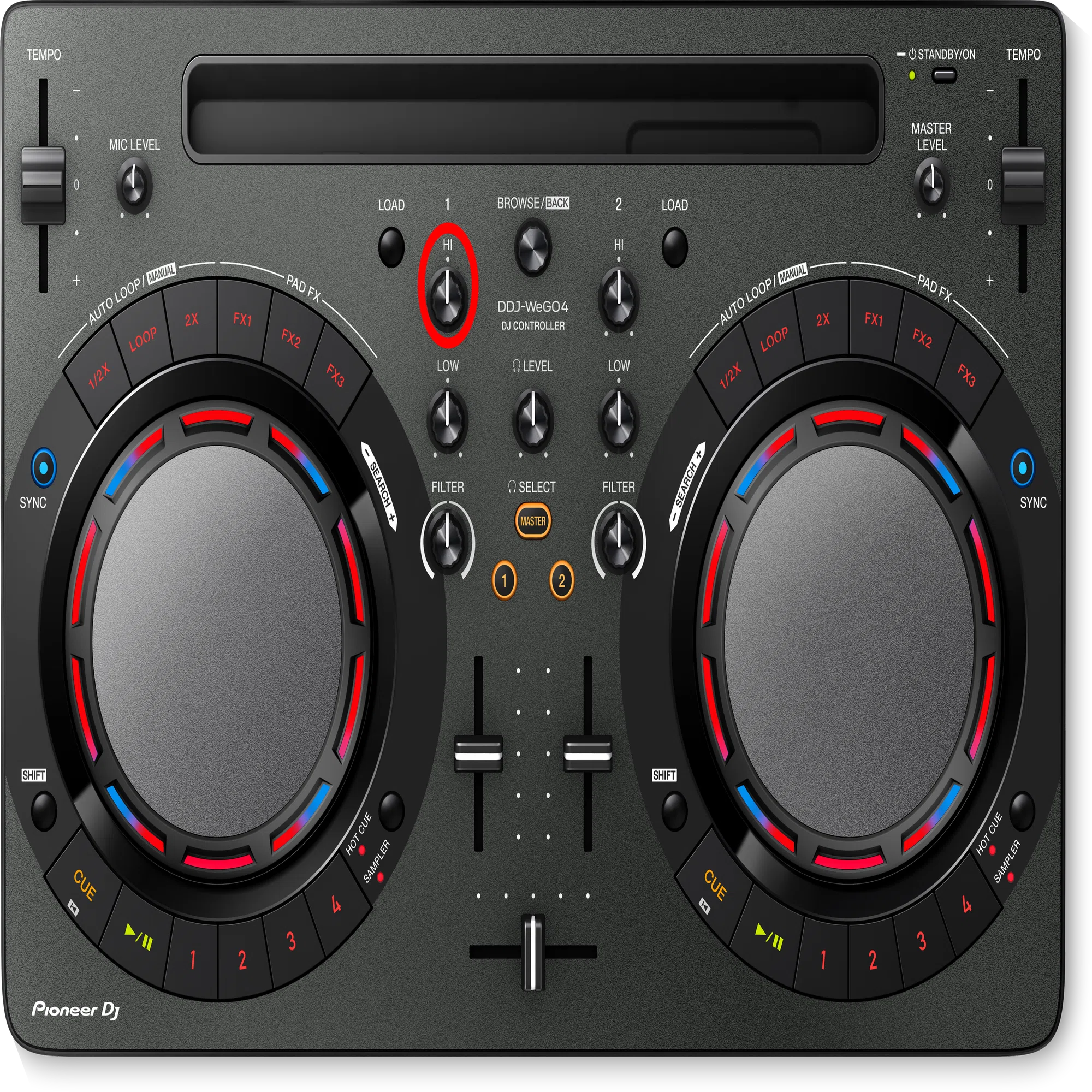 Piondder DDJ-WeGO4 DJコントローラー ジャンク (動作確認) DDJ-WeGO4を使いやすくする設定例(3Band EQとGAINの設定)｜RYU
