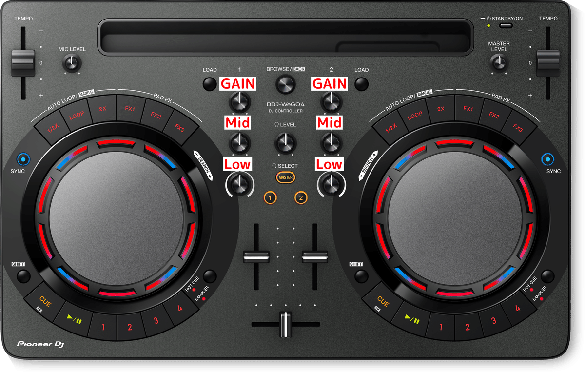 DDJ-WeGO4を使いやすくする設定例(3Band EQとGAINの設定)｜RYU