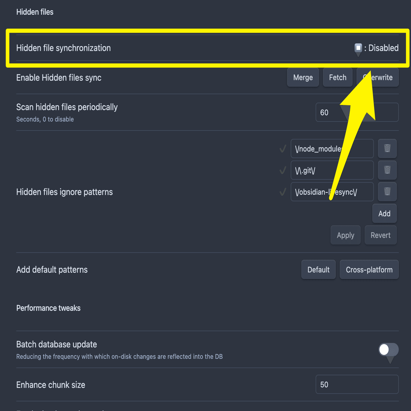 ObsidianのSelf-Hosted LiveSyncで設定フォルダの同期をしないようにした｜penchi