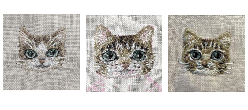 2024 ワークショップきじねこ刺繍参考例｜hiroko kubota