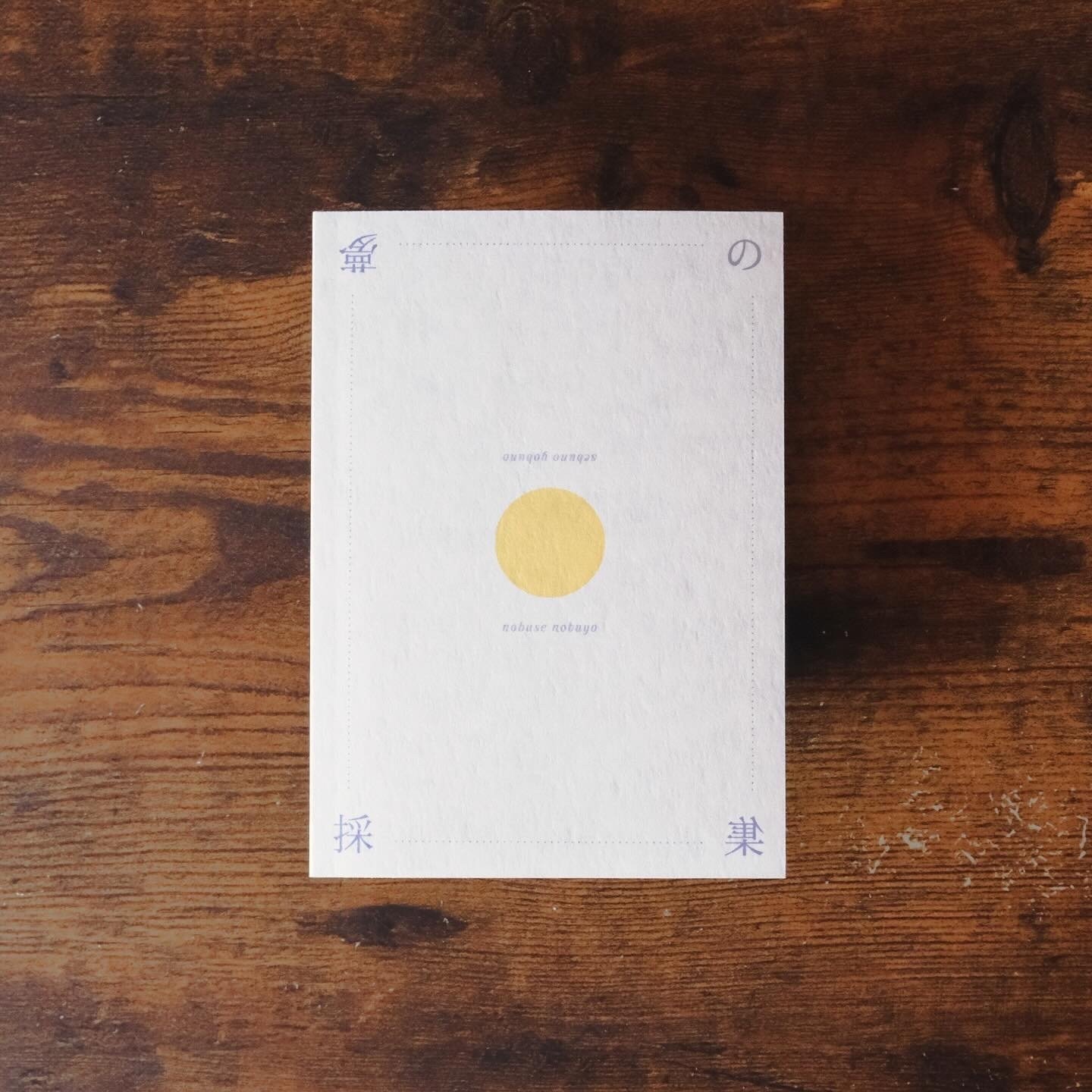 夢の採集 nobuse nobuyo 2024年8月発行の新刊 『夢の採集』｜nobuse nobuyo