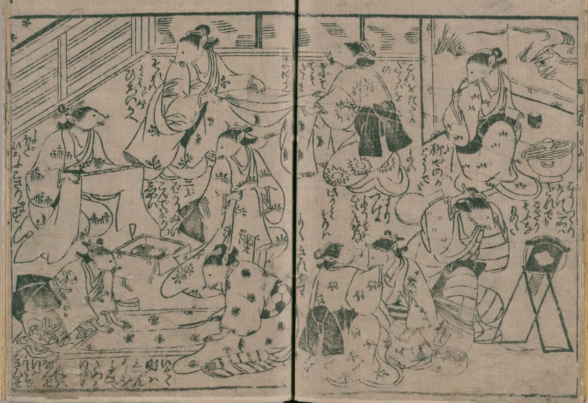 ねずみの嫁入り（3）婚礼の準備（身繕い）｜mominaina