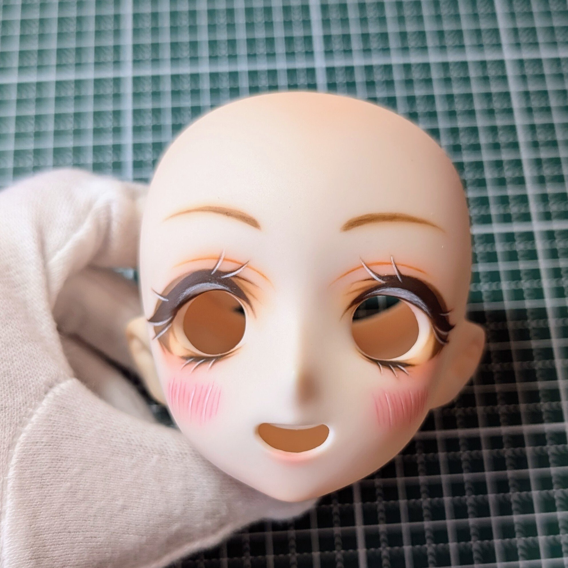 ドールヘッドメイク練習⑥【開口、口内パーツ編】｜ゆずのき