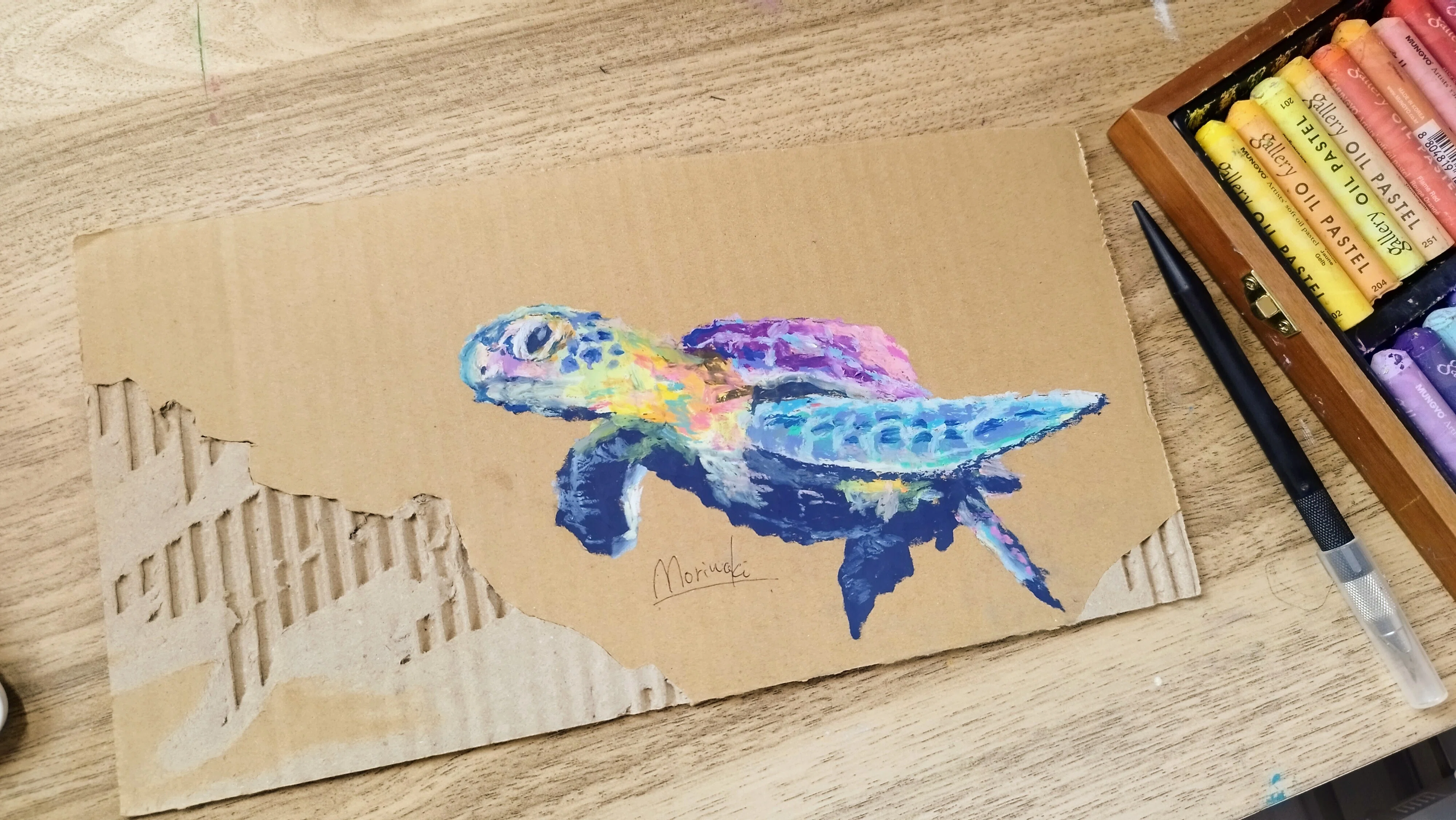 オイルパステル】飽きる＝満ち足りる｜モリワキユウ