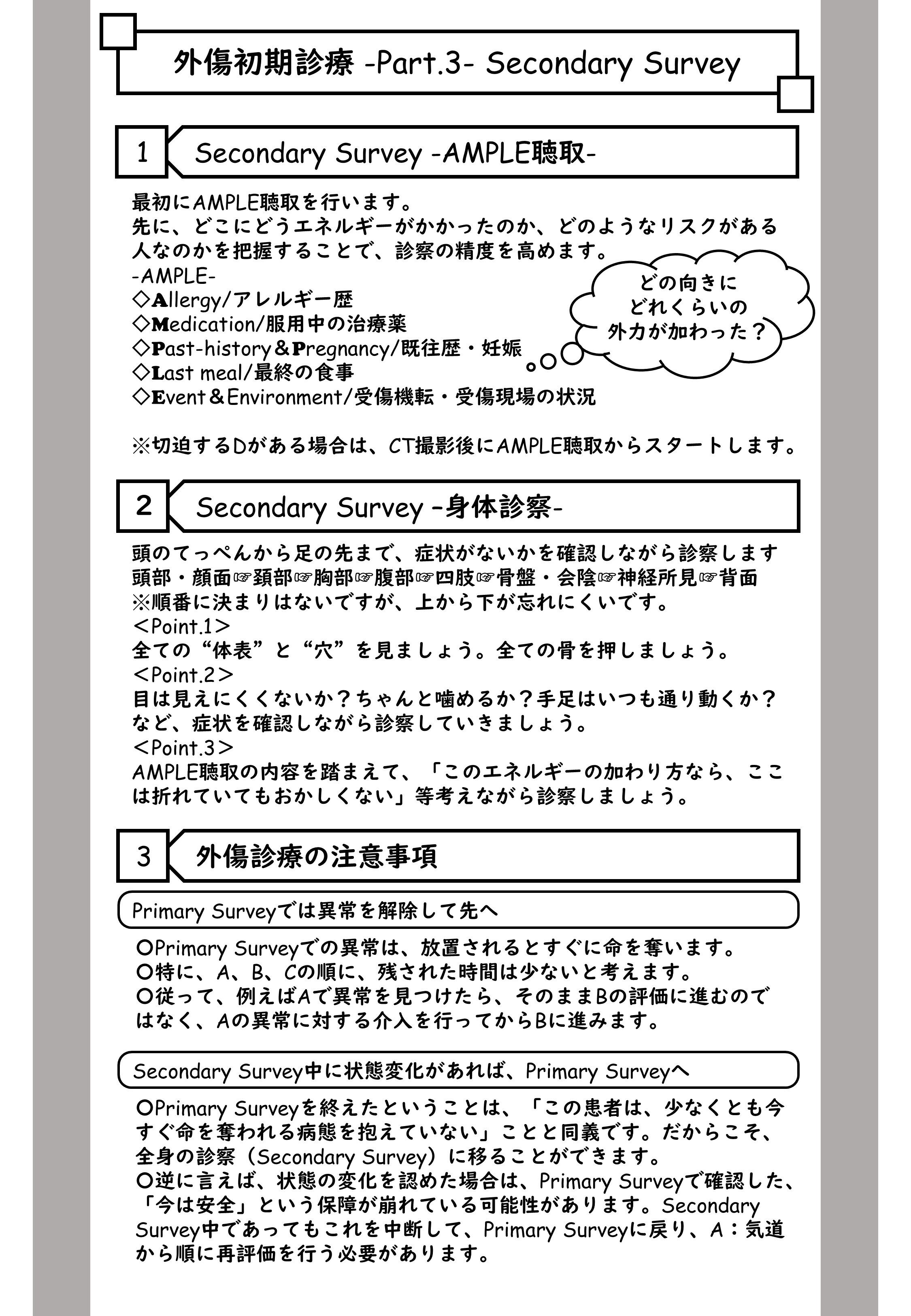 第3講 Secondary Survey【外傷初期診療講座】｜Universitas