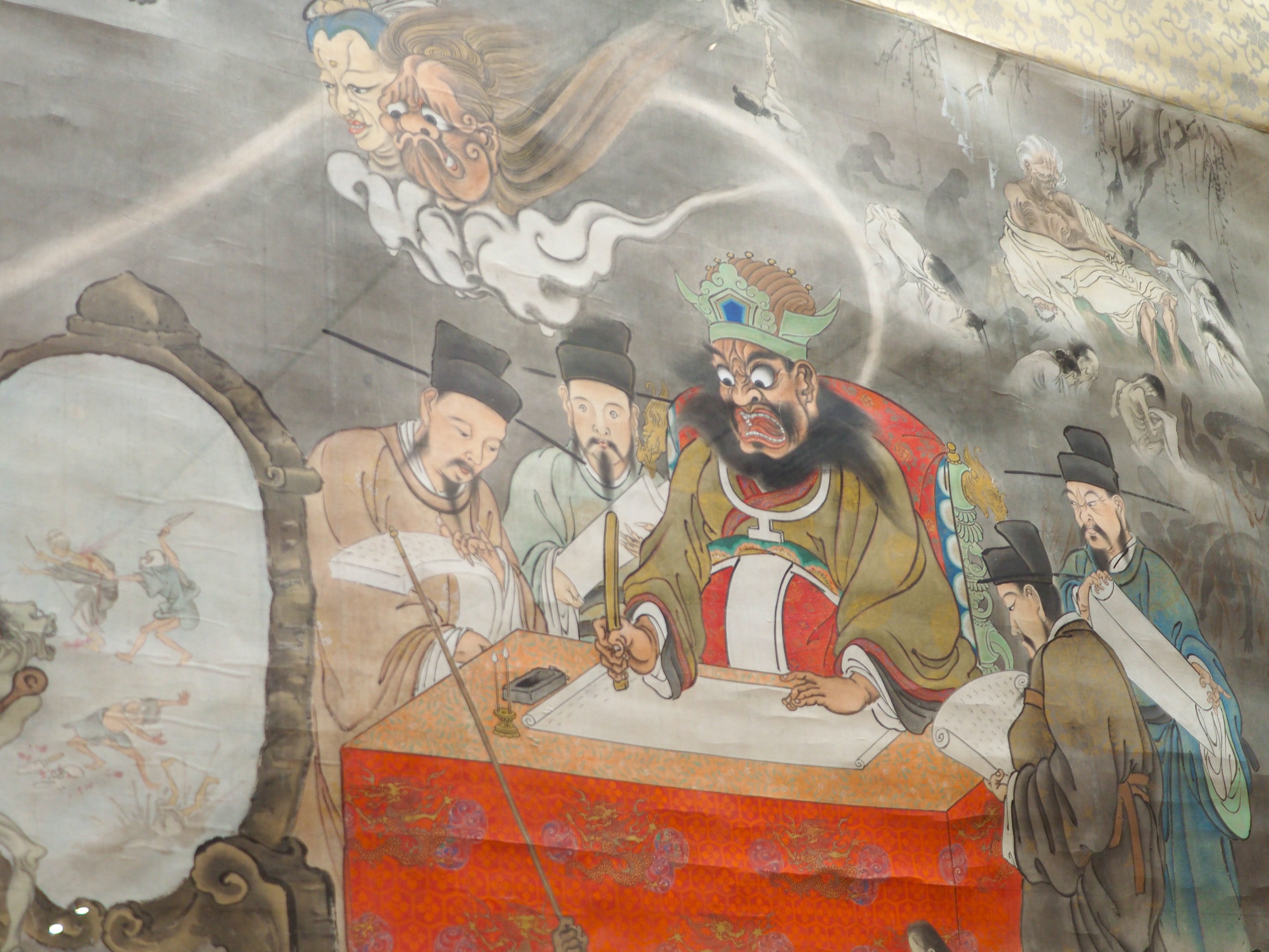 トーハクの高さ2メートルの河鍋暁斎の大作《地獄極楽図》は、一見の