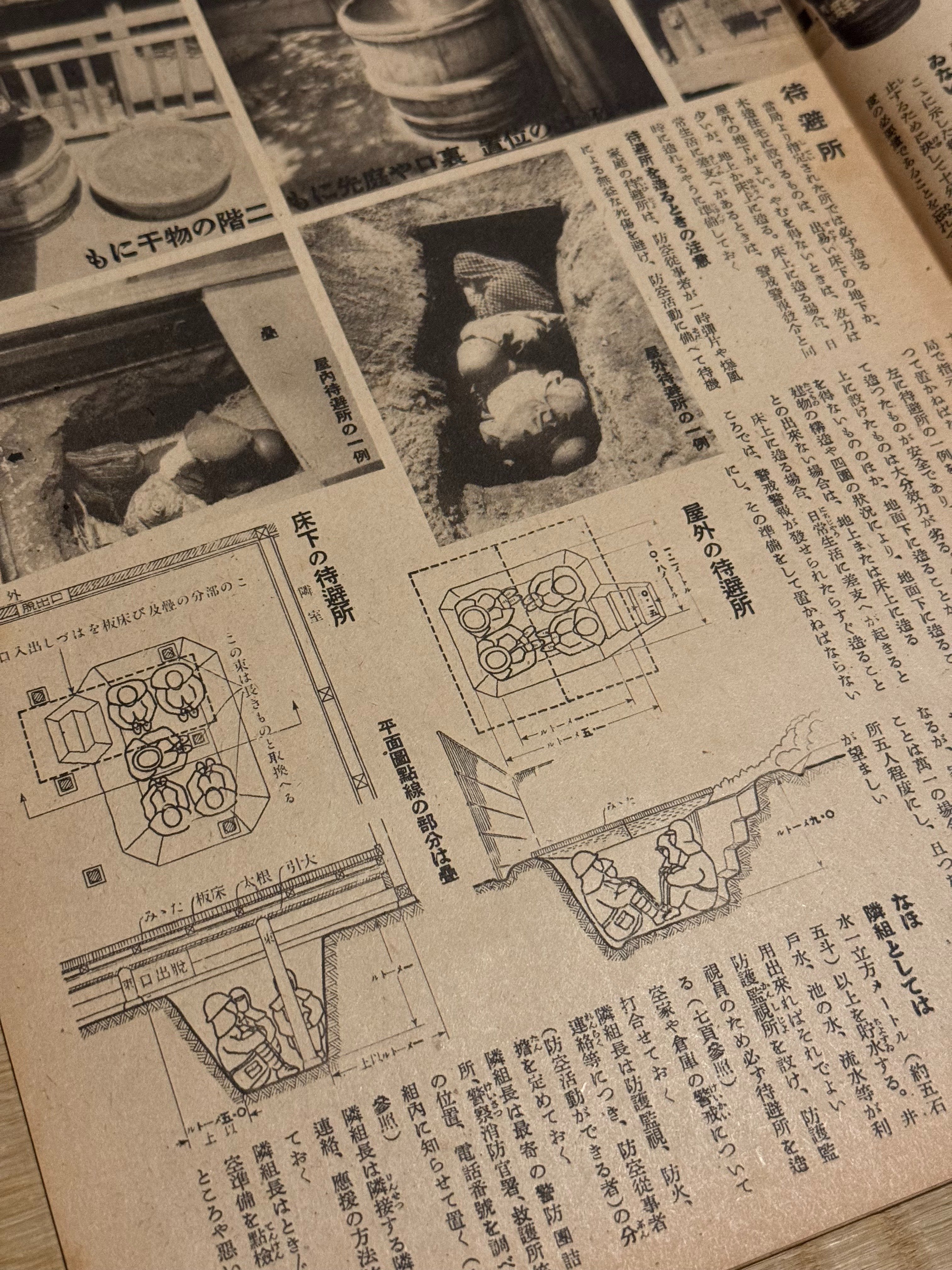防空壕と呼ばず「待避所」と強調して臣民に空襲の消火を義務付け、浸透
