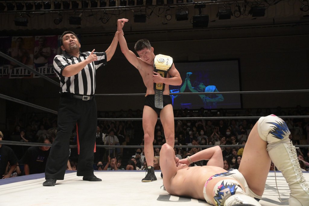 KO-D無差別級王座 上野勇希戦 応援ありがとうございました｜青木