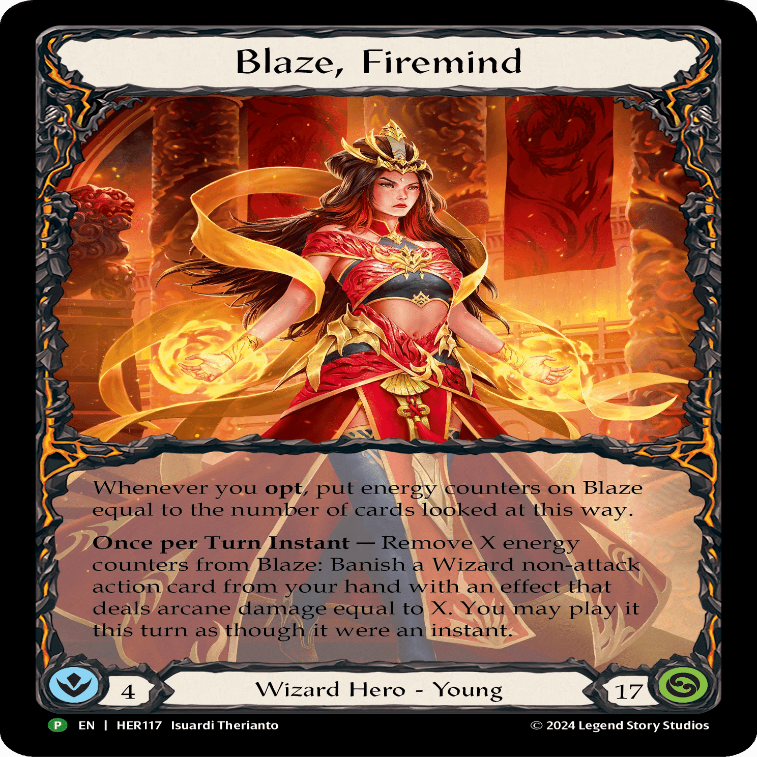 Flesh and Blood Blaze, Firemind HER CF英語 Blaze, Firemind - HER118 - Flesh and Blood: Promo Cards - Flesh