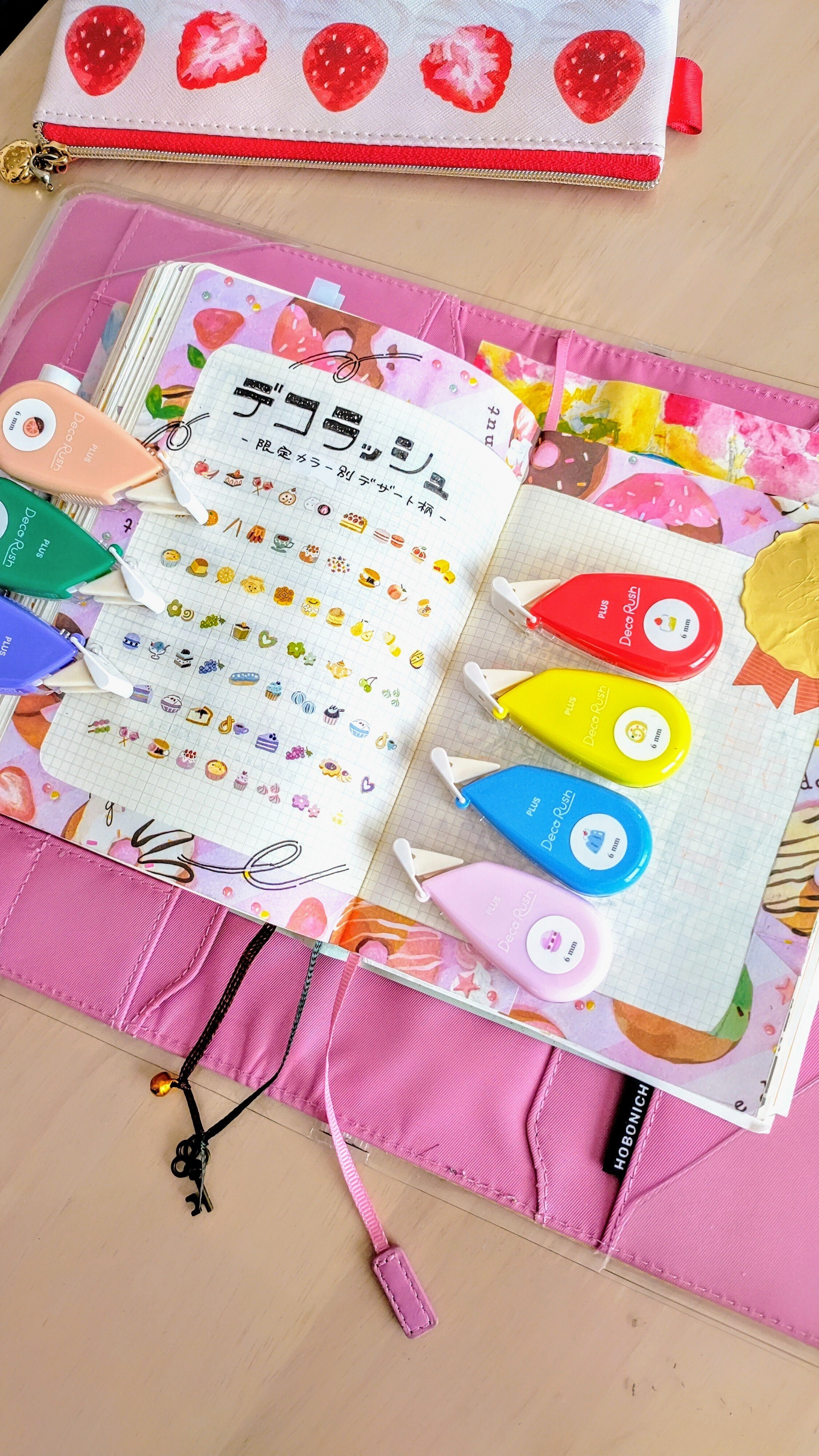 デザート柄デコラッシュ｜ちーさん✎手帳を書く人