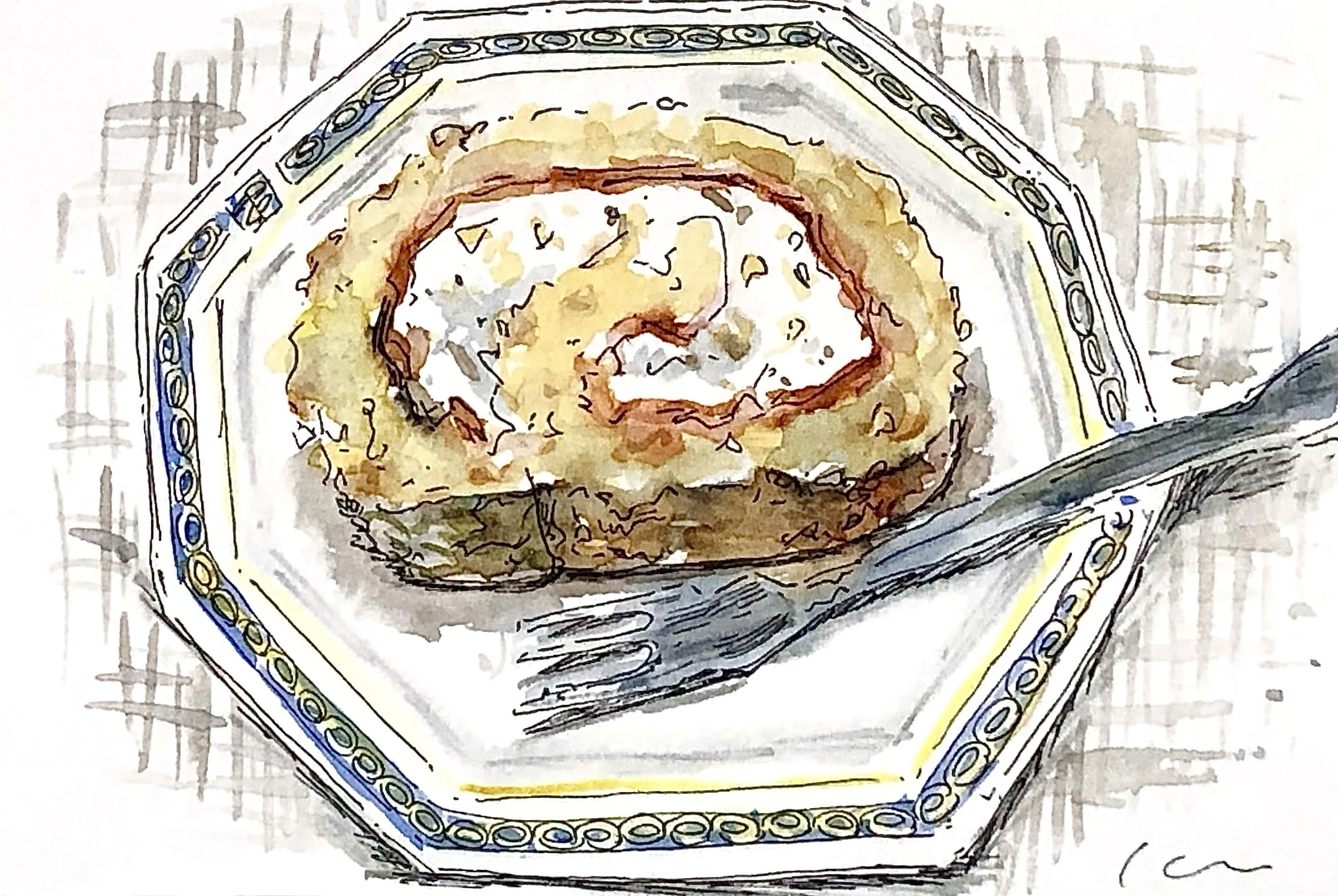 夏休みに食べたおいしかったもの描きました。【水彩画】｜Kee🍌アオキケエ