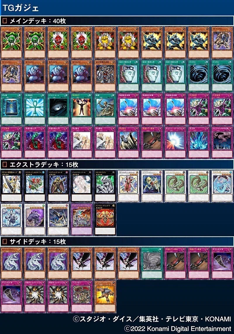 TGガジェット デッキ 寒波亭 資料室 デッキレシピ(TGガジェット)｜寒波亭ゲートボール