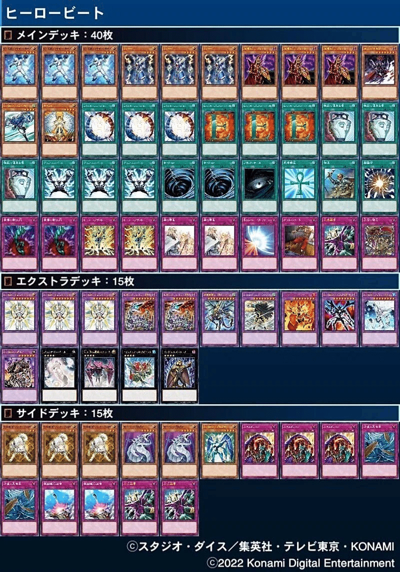 古着人気アイテム 寒波亭 資料室 デッキレシピ(HEROビート)｜寒波亭ゲートボール 遊戯王OCG デュエルモンスターズ