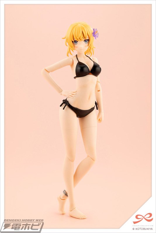 創彩少女庭園　佐伯リツカ水着塗装完成品×2 創彩少女庭園』佐伯 リツカ【水着】がヘアスタイルと成型色を変更して