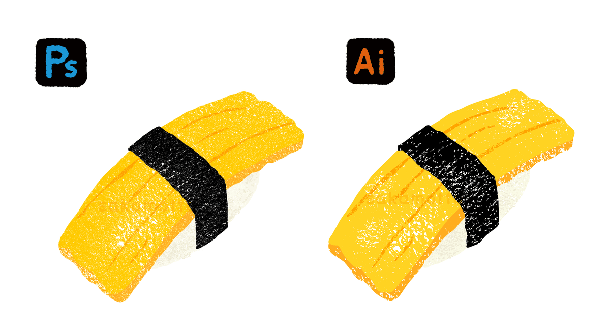 同じ絵を別のソフトで描く~Photoshop とIllustratorで比べてみた
