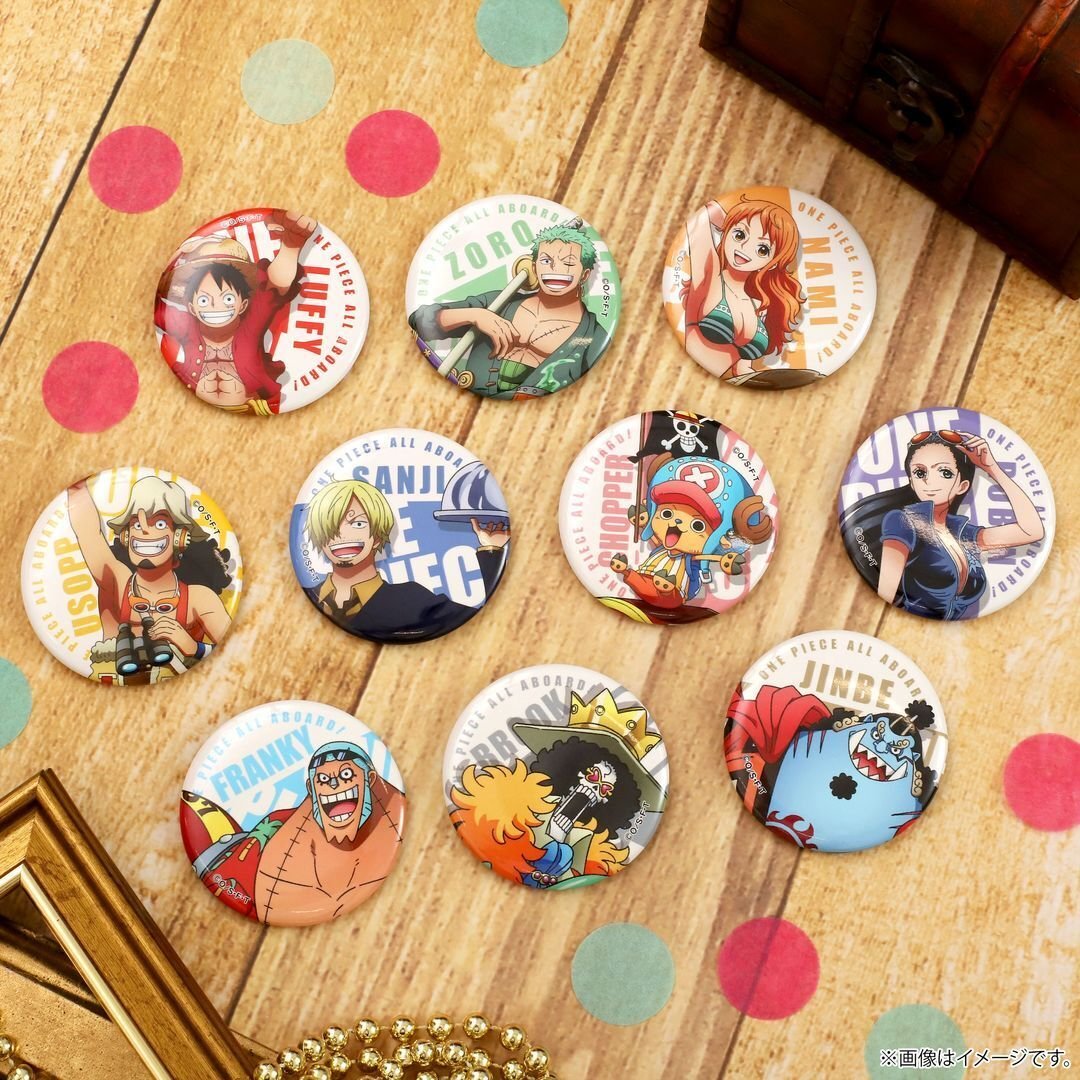 ワンピース ルフィ Hello,ONE PIECE 大阪 限定 缶バッジ 集英社 - ワンピース展 Hello ONEPIECE 缶バッジ 大阪限定