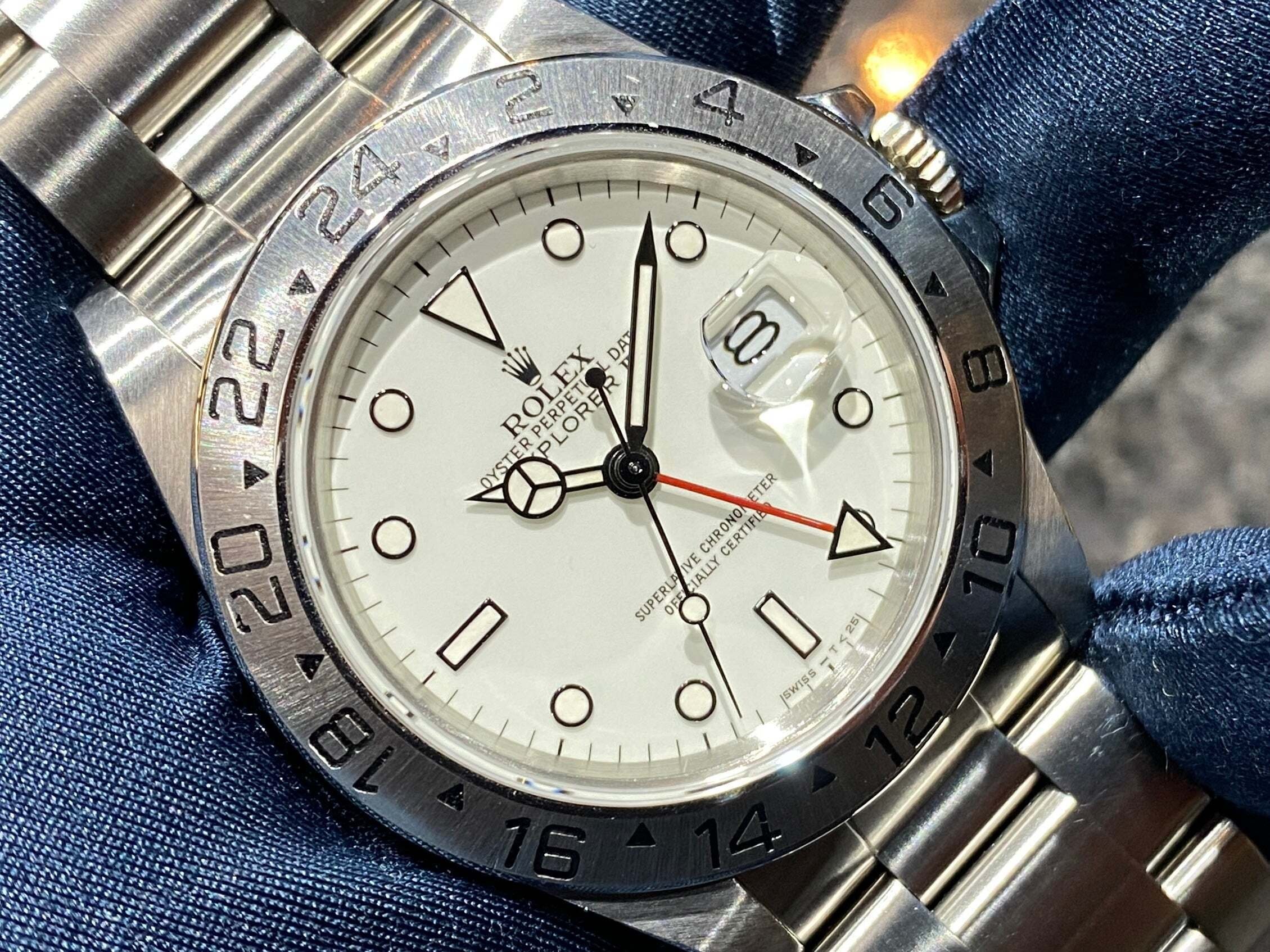 ★廃盤モデル★ サイプラス　オイスターアイボリー　☆希少☆ 美品です　W７ 綺麗なアイボリーダイヤルが魅力！ 5桁エクスプローラーII 16570 L番