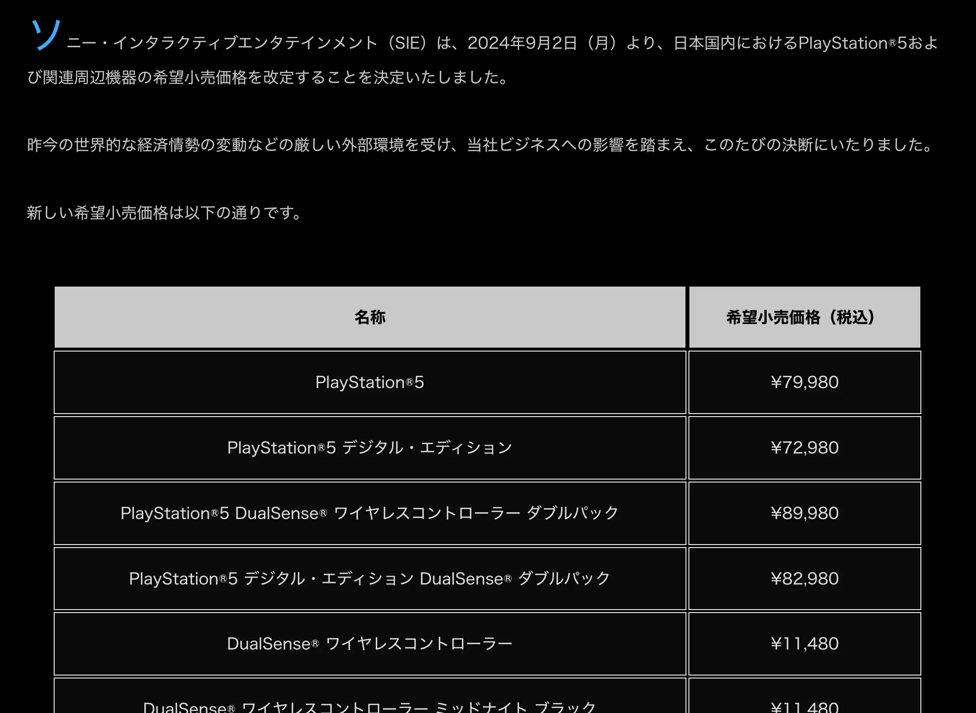 9月2日にPS5の値段が変わる！？これは買い時か！！？｜aosagi