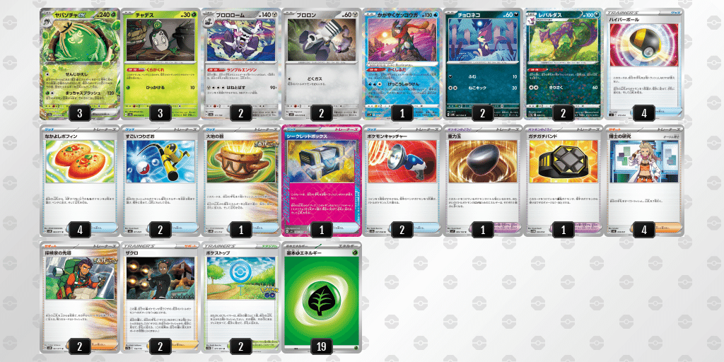 ヤバソチャexデッキ構築論｜ネート