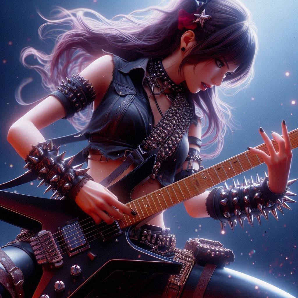 Image Creatorで女性ギタリストを描いてもらったら｜YukaMatsushima