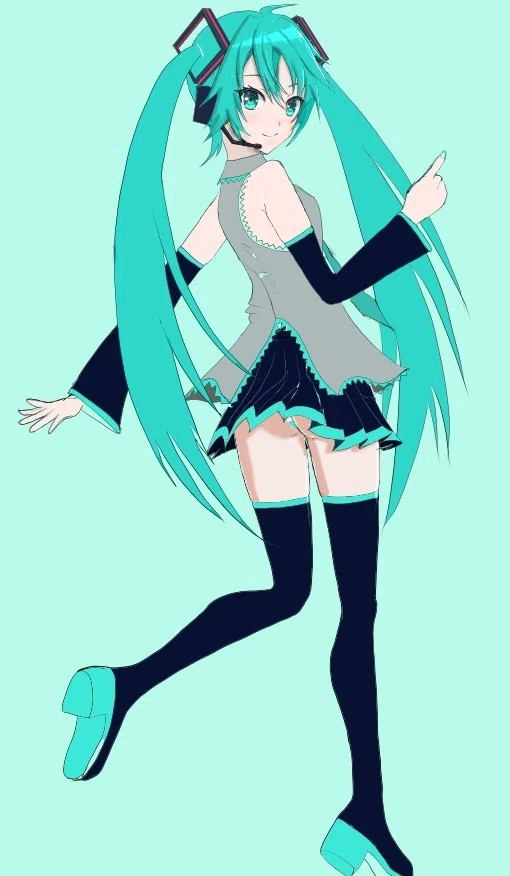 ね*む様 手描きイラスト　初音ミク 初音ミクのイラストに挑戦｜KAMINARI 39's