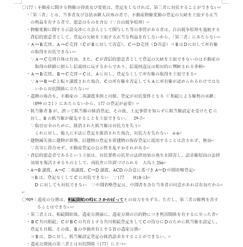司法試験 短答式 まとめノート（民法・憲法・刑法セット）｜SH