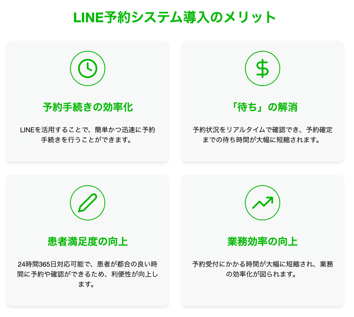 LINE予約のメリット