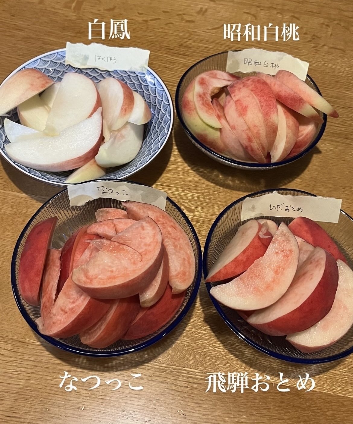 桃6種類の食べ比べ備忘録｜yuma