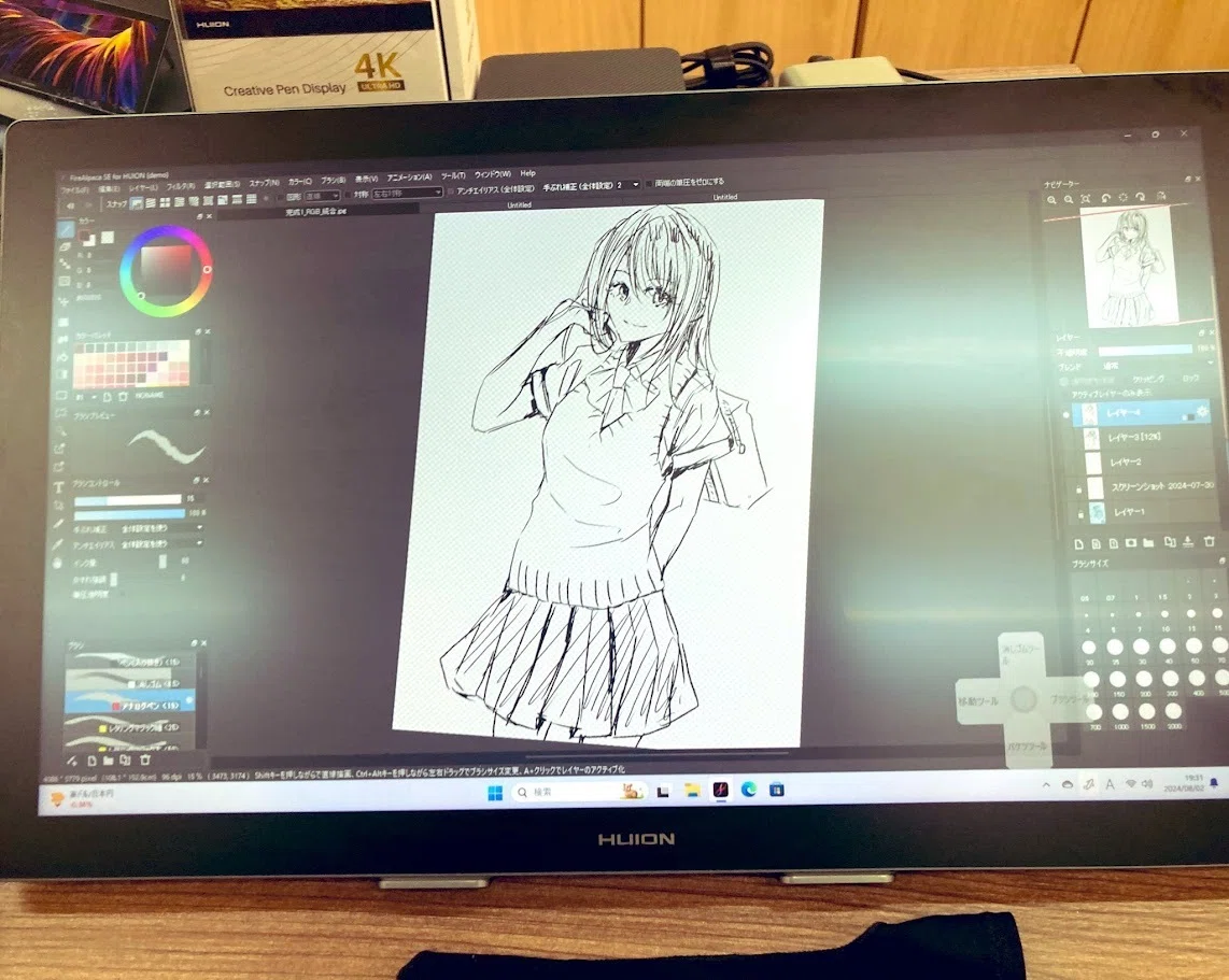 huion 液タブ Kamvas Pro ふと 16(4k) 純正左手デバイス付き
