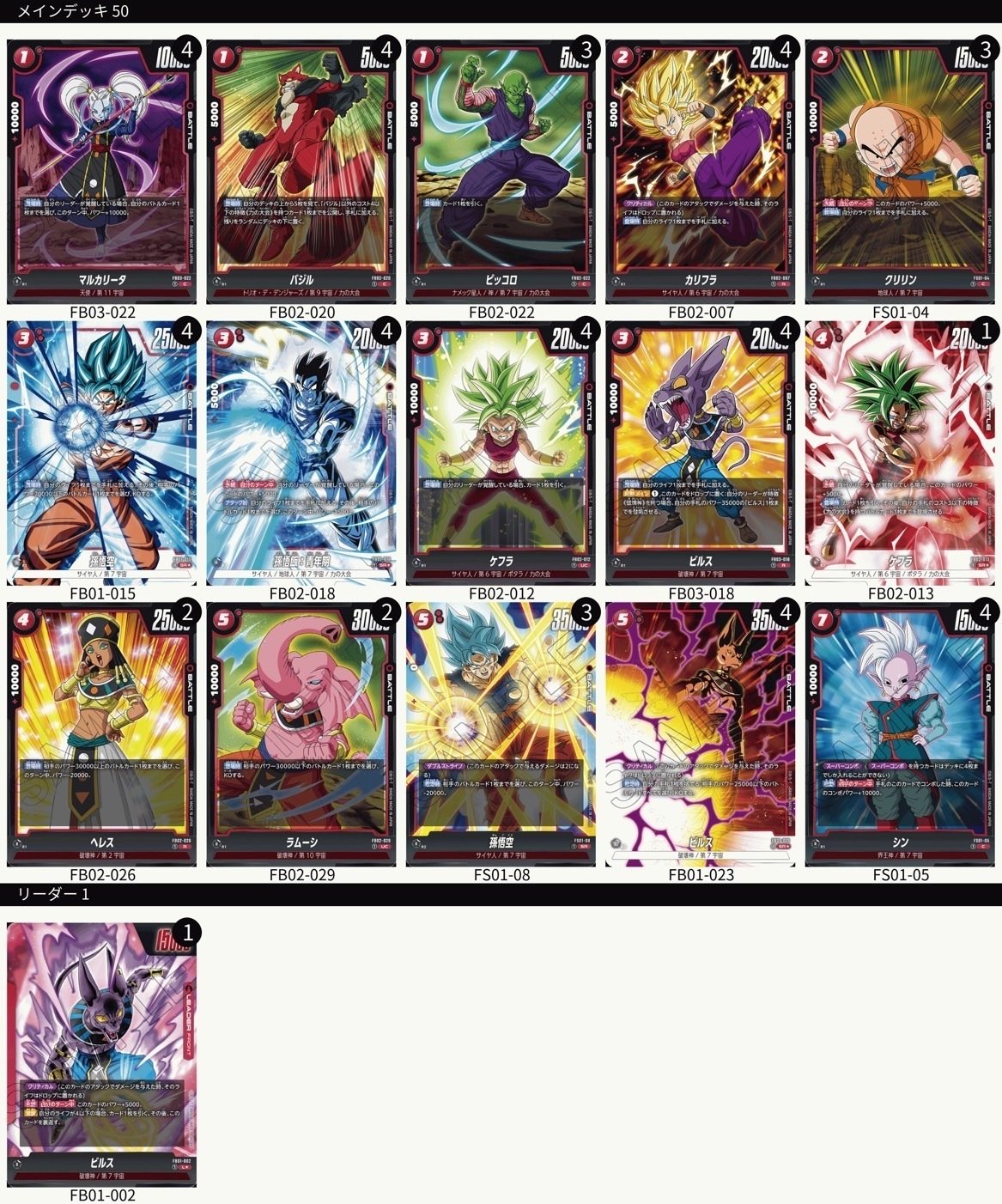 悟空GTデッキ　本格構築　アルバト優勝構築デッキ 悟空GTデッキ 本格構築 アルバト優勝構築デッキ 悟空GTデッキ 本格構築