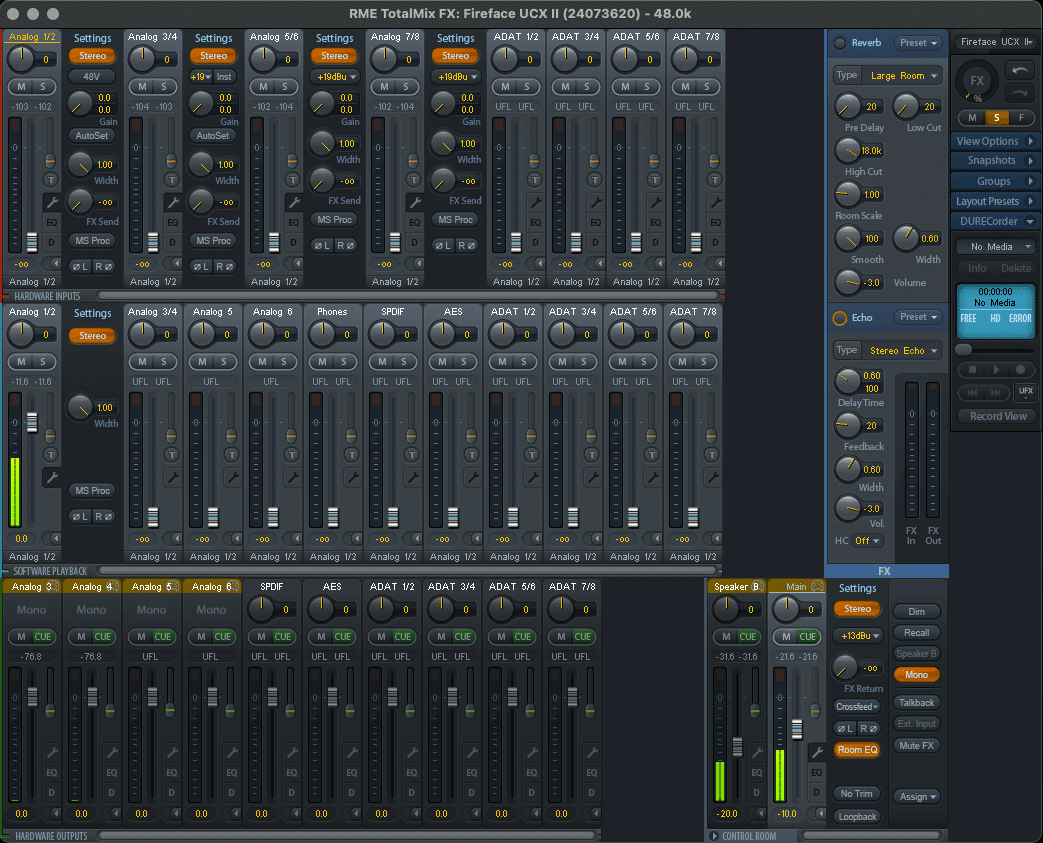 RME FireFace UCXⅡで困った話｜Wataru Naruse