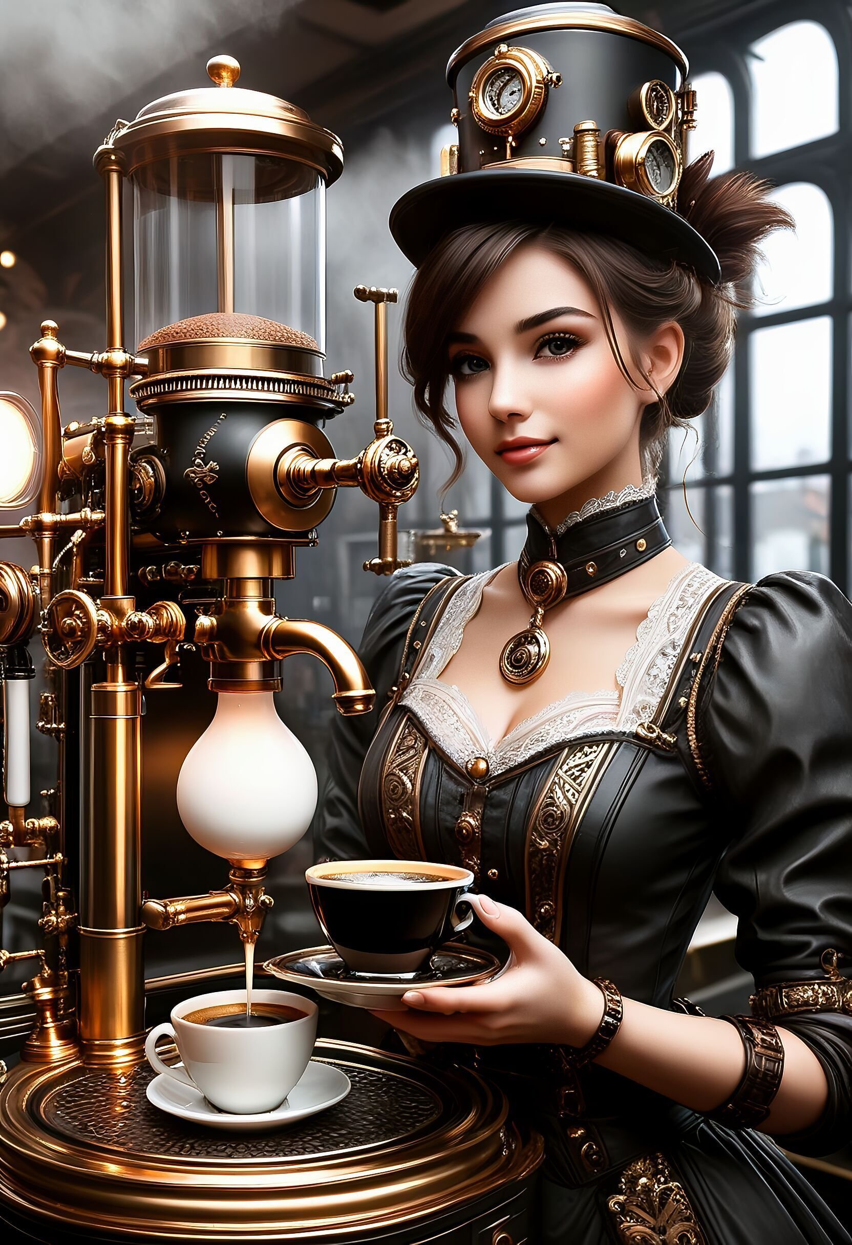 スチームパンク5 Stable Diffusion XL（SDXL）】スチームパンクならSteamPunkNoireAI