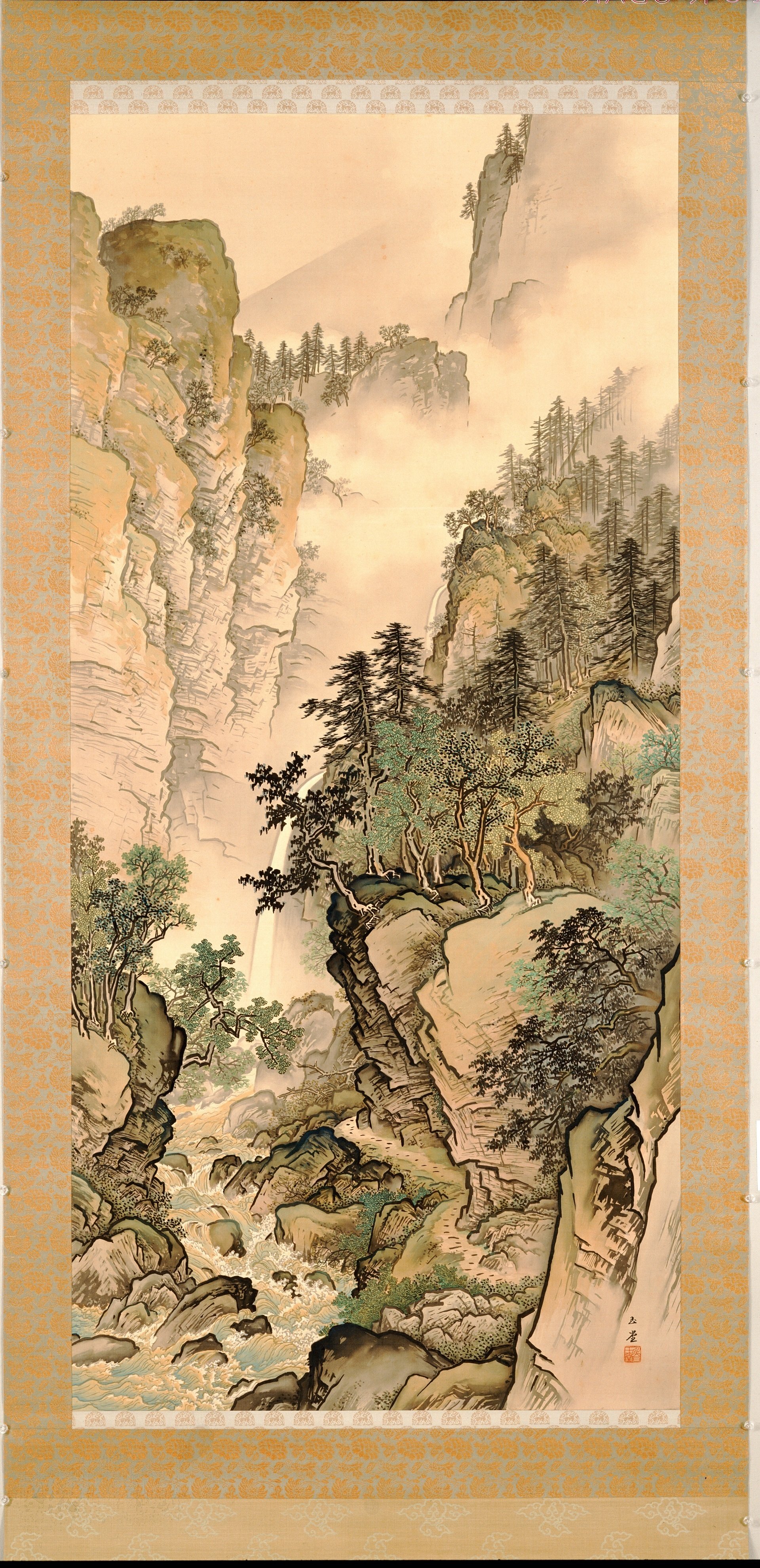 作品一覧】川合玉堂《夏山懸瀑》｜講談社野間記念館