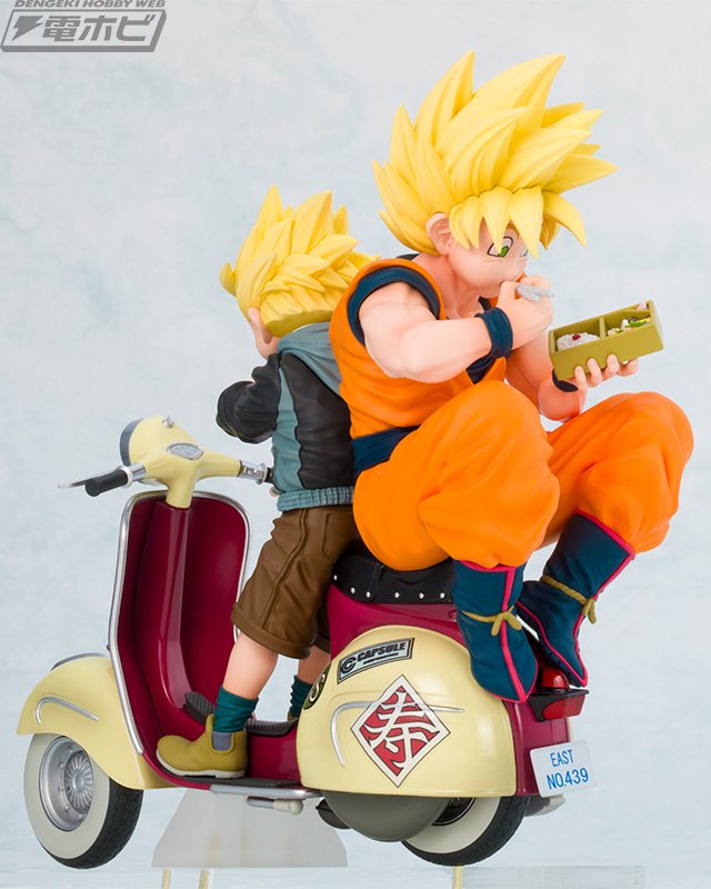 ⭐️超フォロー割　ドラゴンボール 悟空と悟飯 バイク フィギュア ドラゴンボール」スーパーサイヤ人の悟空＆悟飯がバイクで