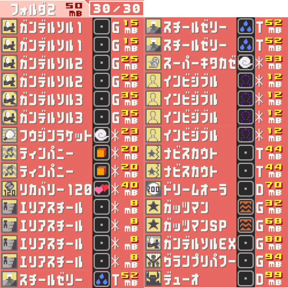 ロックマンエグゼ4 改造なし コードG軸 2WAYガンデルソル構築（レッド