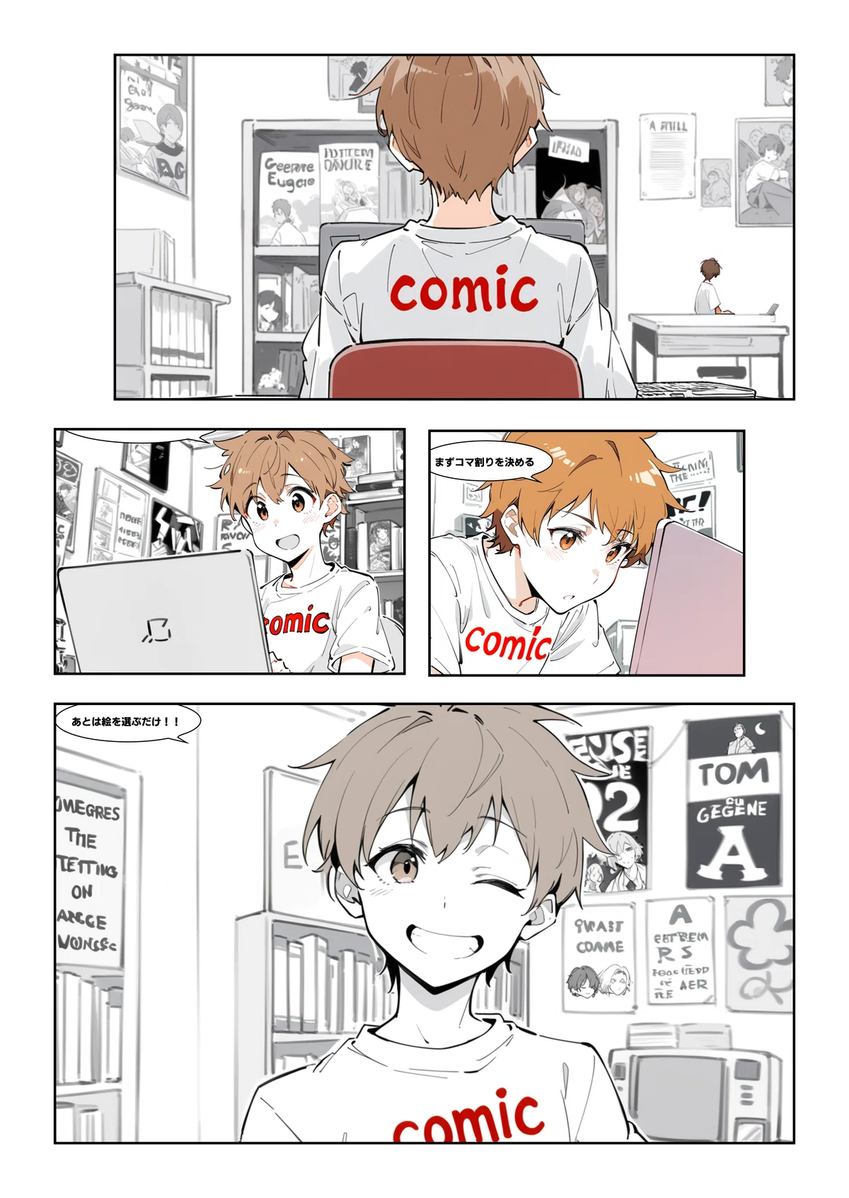 画風を変更する工程
