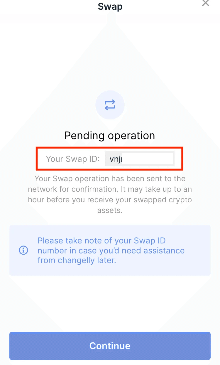 CHANGELLYで暗号資産をスワップ｜ledger