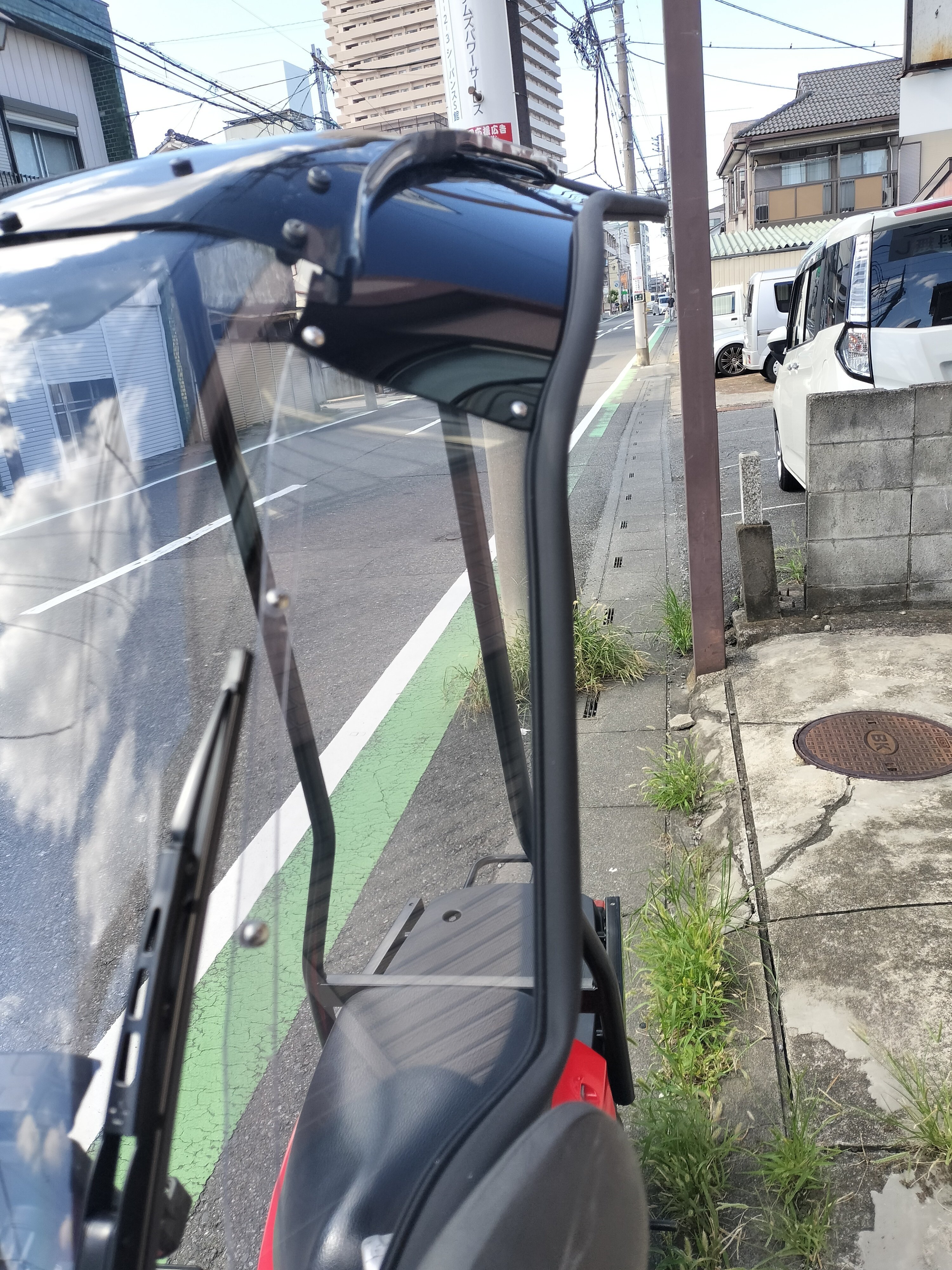 UA08J改 63cc仕様 ルーフ付 ローダウン　ワイドバイザー 全塗装（赤／黒） ご成約致しました】UA08J改 63cc仕様 ルーフ付 ローダウン ワイド